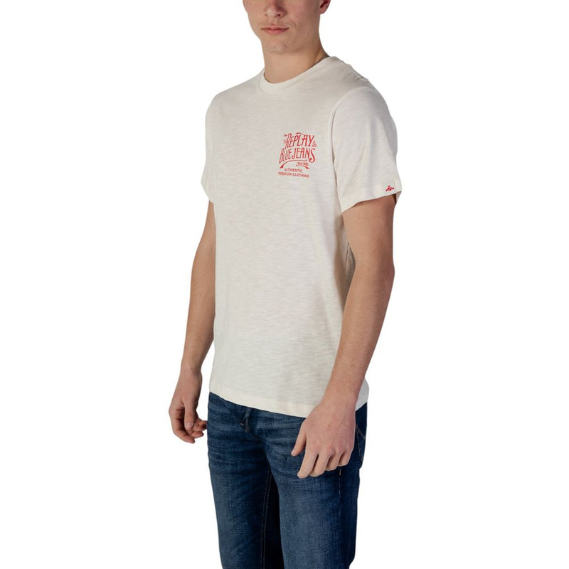 Replay Cream Cotton T-Shirt - M3023.000.22336