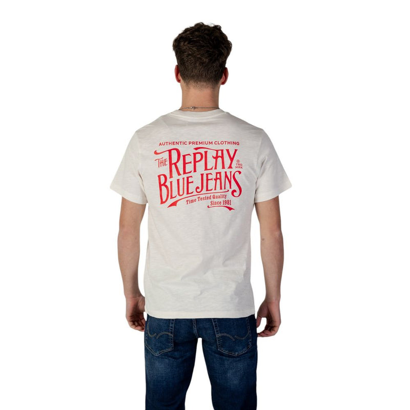 Replay Cream Cotton T-Shirt - M3023.000.22336