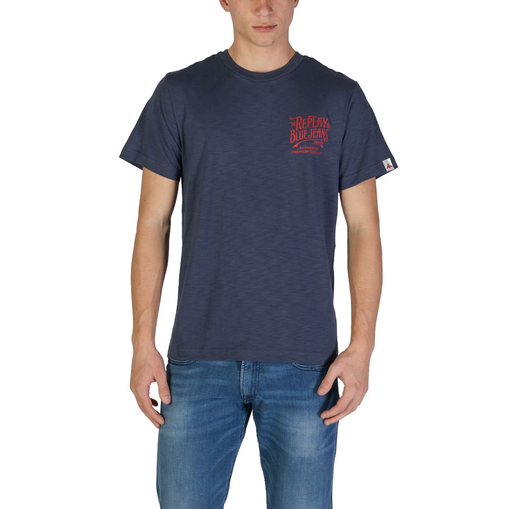 T-Shirt en Coton Replay M3023.000.22336 Bleu