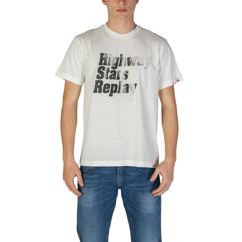 Replay wit katoenen T-shirt