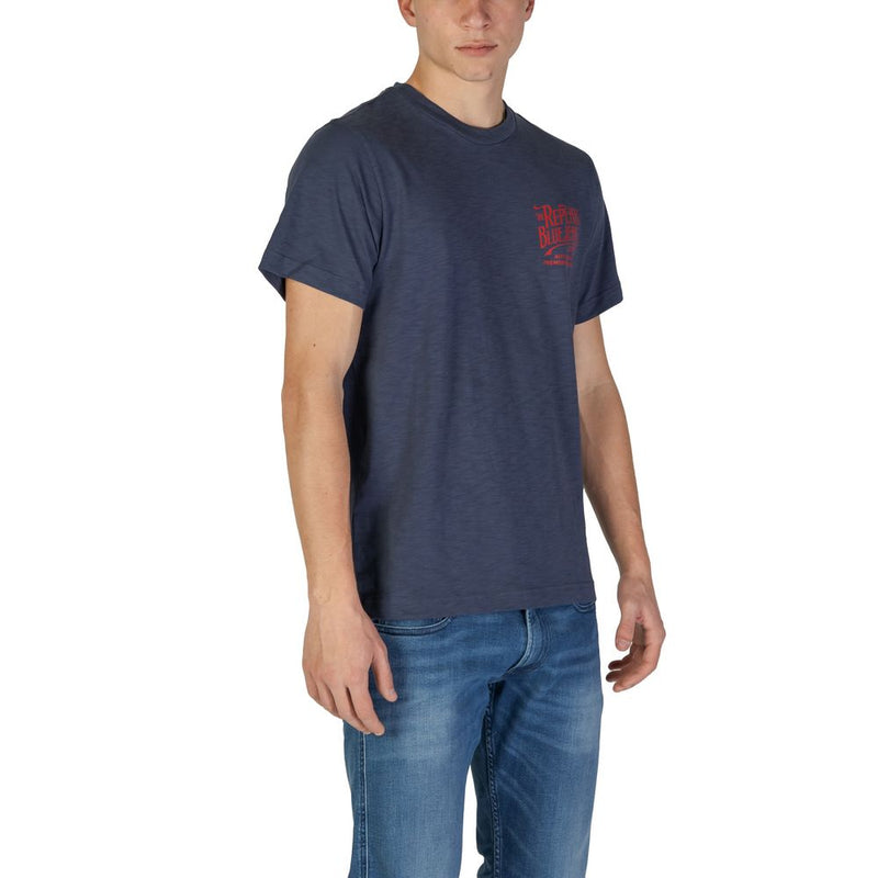 Replay Blauw Katoenen T-shirt