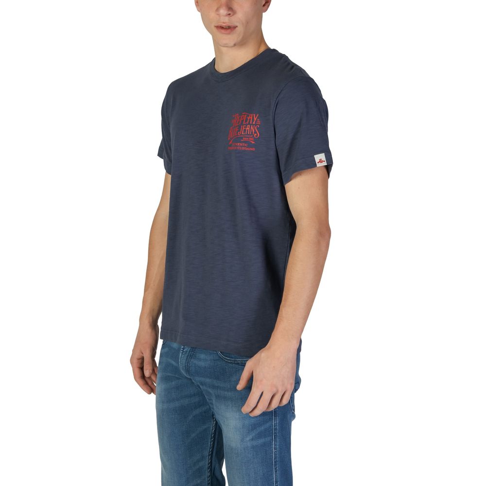 T-Shirt en Coton Replay M3023.000.22336 Bleu