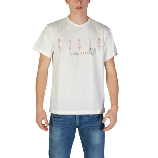 Replay wit katoenen T-shirt