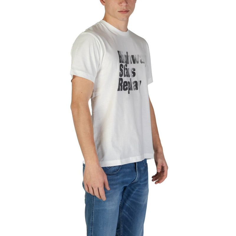 Replay wit katoenen T-shirt