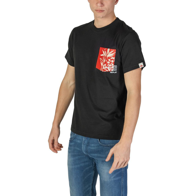 Replay Zwart Katoenen T-shirt