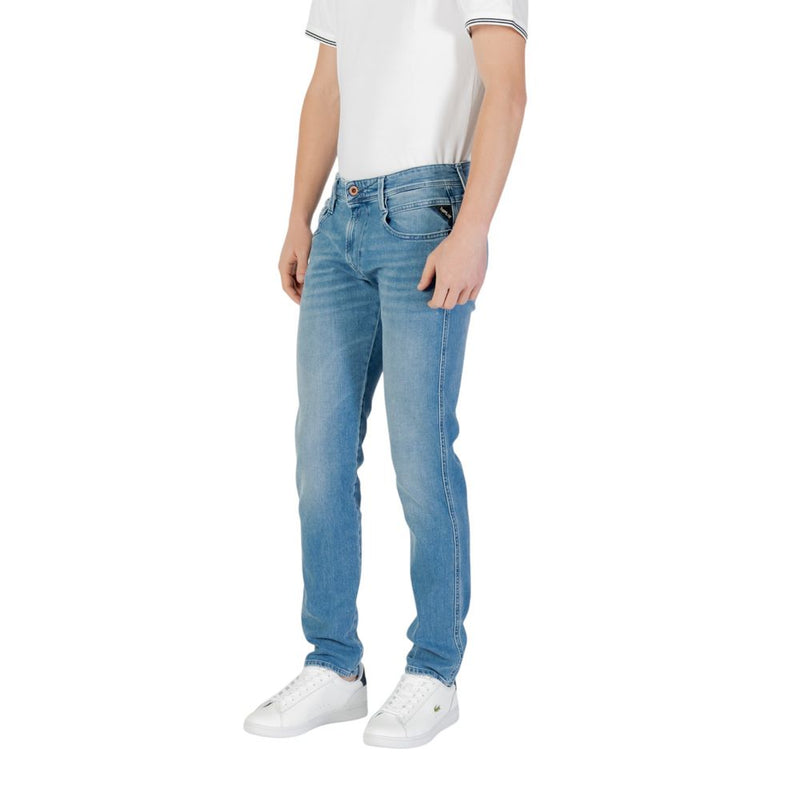 Replay Blue Cotton Skinny Jeans for Men - M914Y.000.879 896
