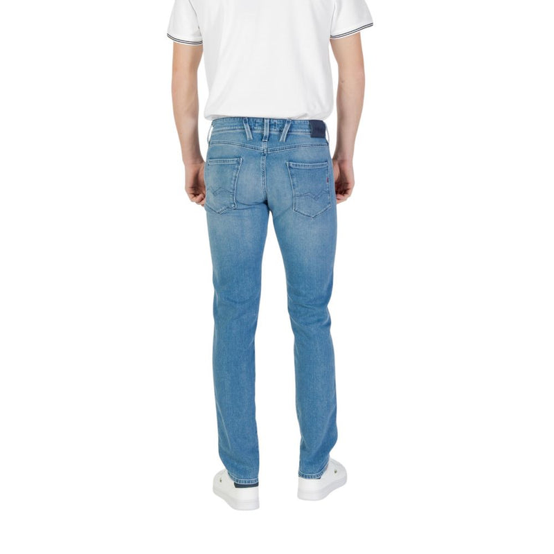 Replay Blue Cotton Skinny Jeans for Men - M914Y.000.879 896