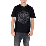 Gianni Lupo GL649W T-Shirt Noir en Coton pour Homme