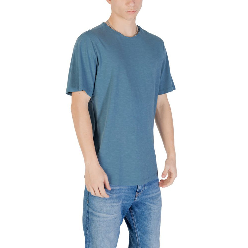 Jack Jones JJEBASHER TEE O-NECK SS NOOS - Blue Cotton T-Shirt