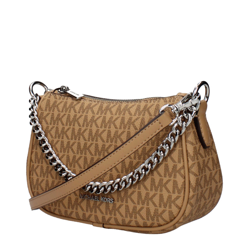 Michael Kors Brown Fabric Handbag - Chic and Functional Accessory