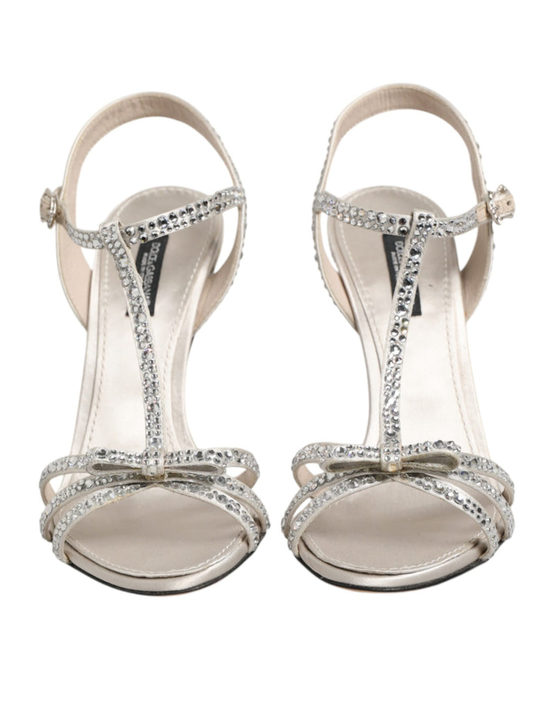 Dolce & Gabbana Sandales à Talons Aiguilles Strass Argent