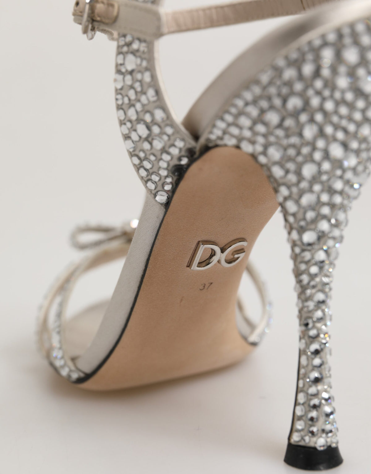 Dolce & Gabbana Sandales à Talons Aiguilles Strass Argent