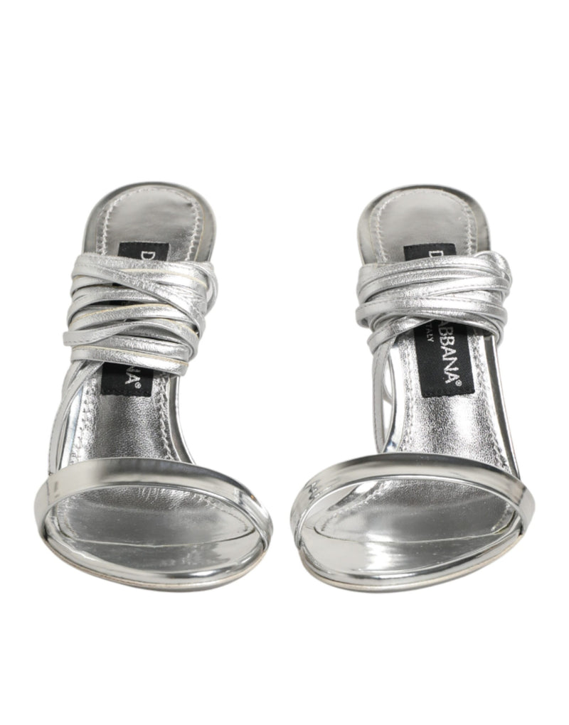 Dolce & Gabbana Sandales à Talons Hauts Argentées