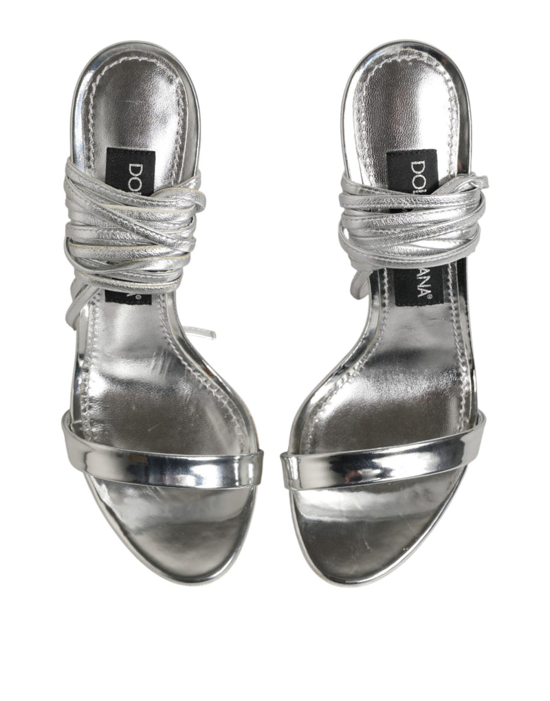 Dolce & Gabbana Sandales à Talons Hauts Argentées