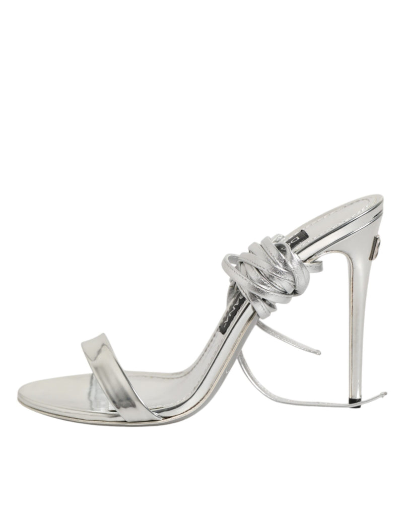 Dolce & Gabbana Sandales à Talons Hauts Argentées