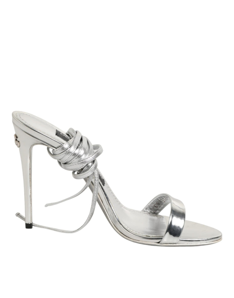 Dolce & Gabbana Sandales à Talons Hauts Argentées