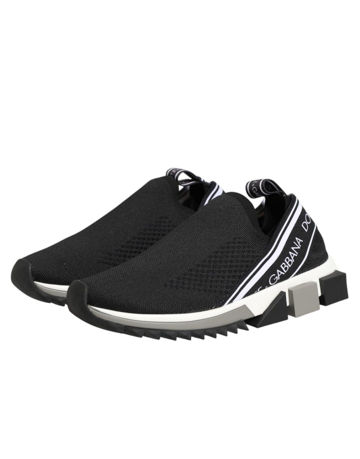 Dolce & Gabbana Black Slip On Sorrento Low Top Sneakers