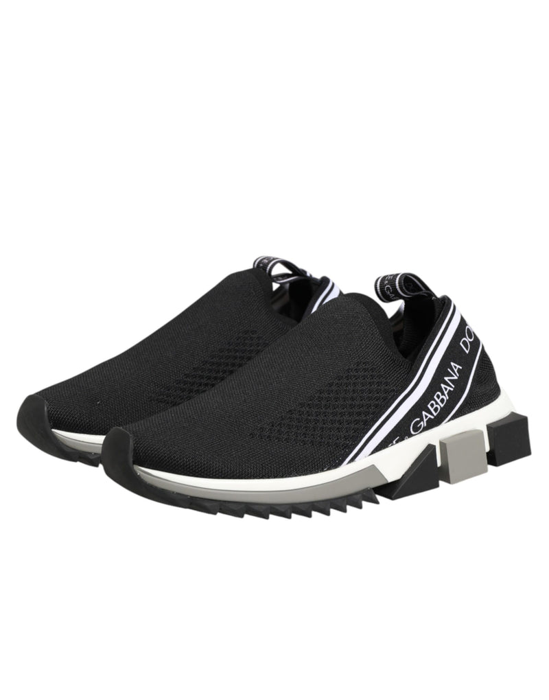 Dolce & Gabbana Black Slip On Sorrento Low Top Sneakers
