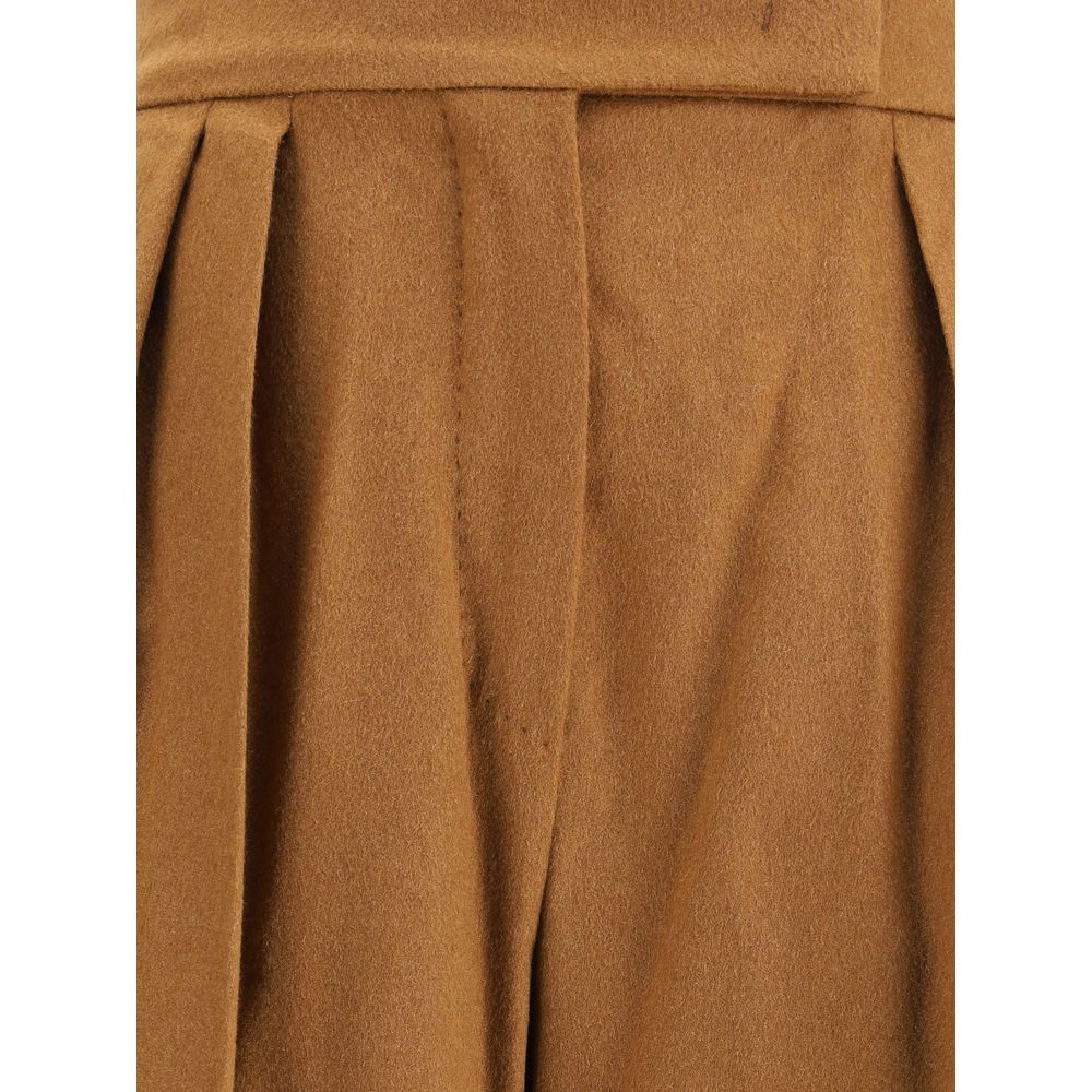 Max Mara Wide Camel Drap-broek