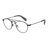 Yohji Yamamoto Black Men's Aviator Glasses Frame