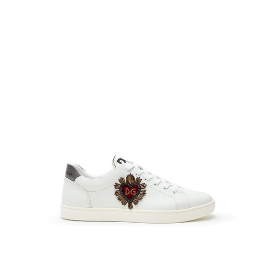 Baskets en cuir blanc Dolce &amp; Gabbana
