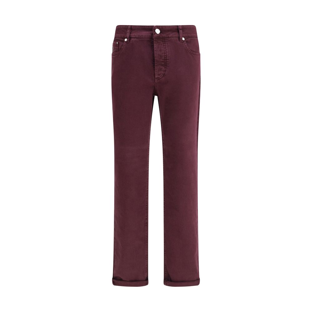 Jeans slim en coton Brunello Cucinelli