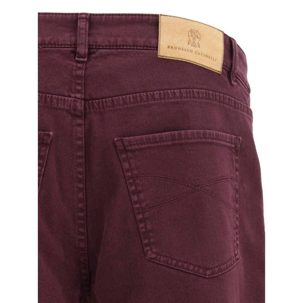Jeans slim en coton Brunello Cucinelli