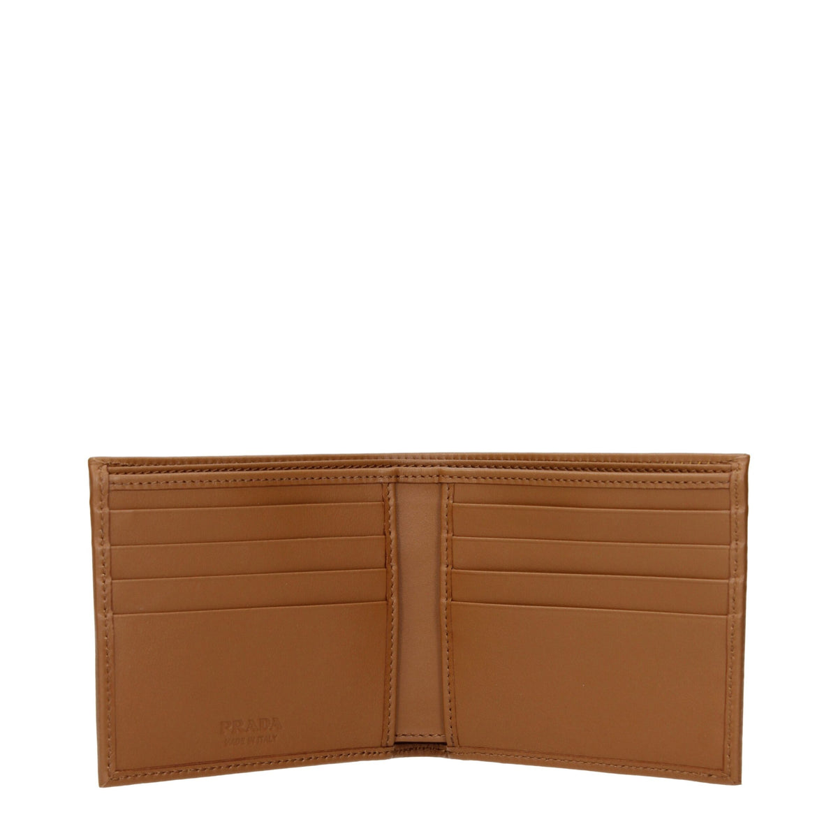 Portefeuille Prada en tissu marron