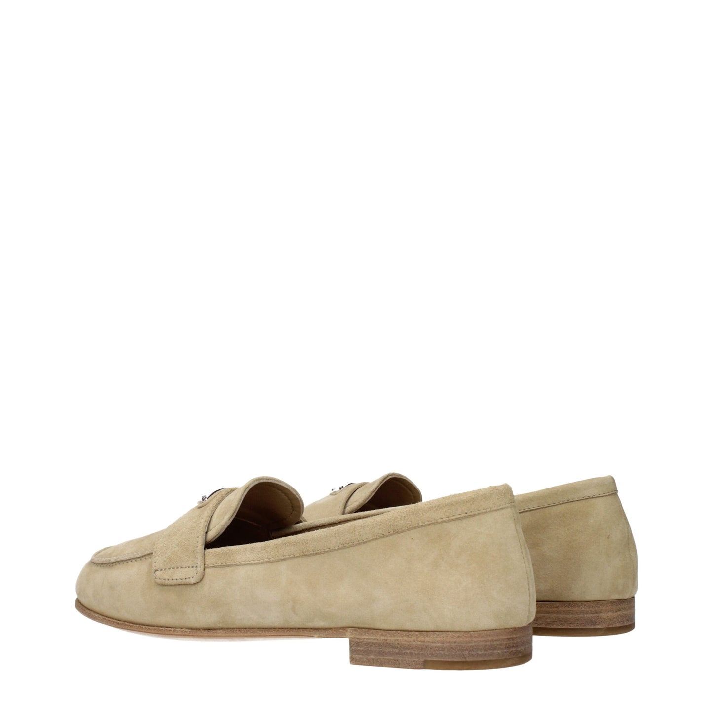 Mocassins Prada en cuir beige