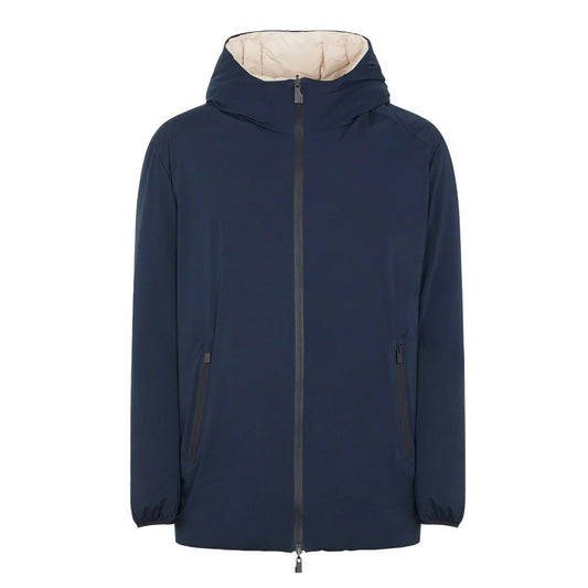 Suns Blue Polyester Men's Reversible Jacket