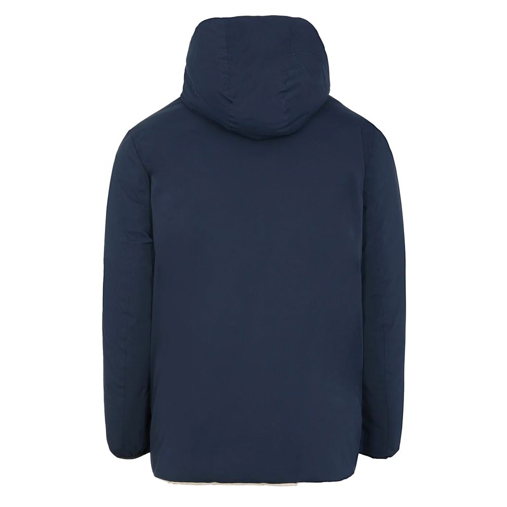 Suns Blue Polyester Men's Reversible Jacket