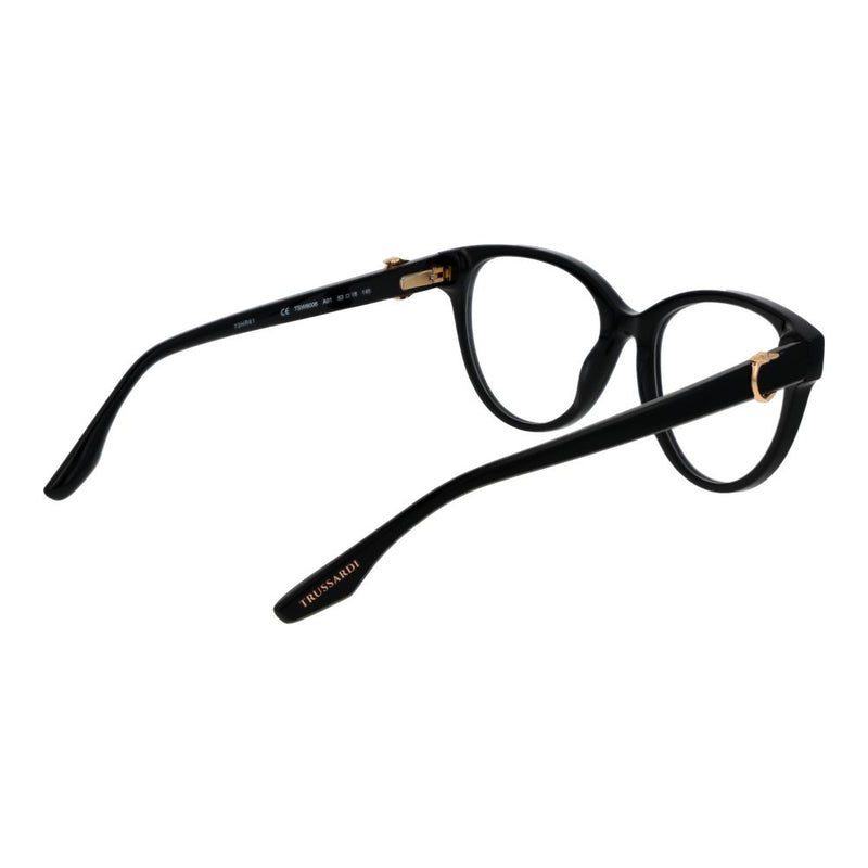 Trussardi Black Women Glasses Frame - Elegant Butterfly Style