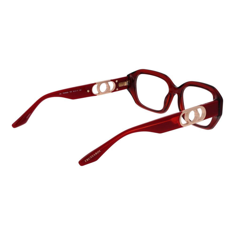 Trussardi Red Women Glasses Frame - Full-Rim Stylish Design