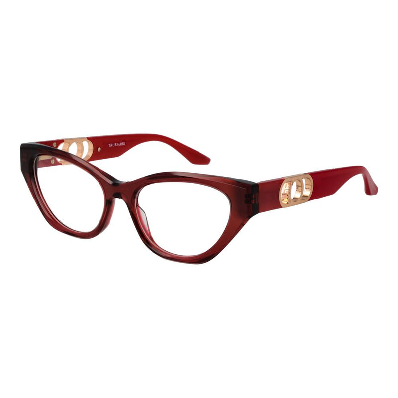 Trussardi Red Women Glasses Frame - Cat Eye Style