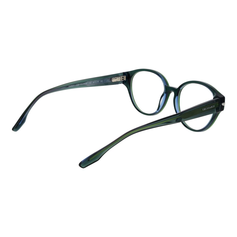 Trussardi Green Women Glasses Frame - Stylish Acetate Eyewear