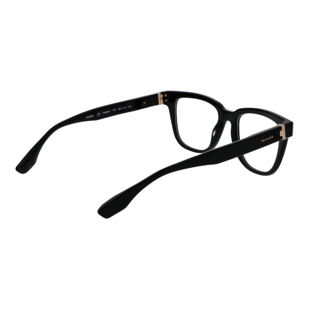 Trussardi Black Men's Glasses Frame - Stylish Acetate Design