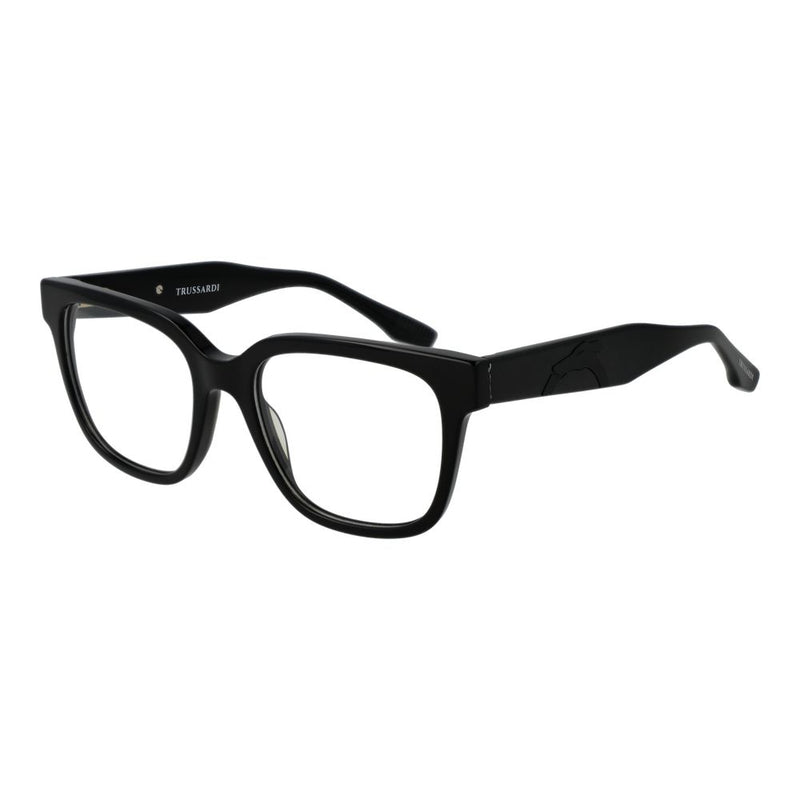 Trussardi Black Men Glasses Frame - Stylish Acetate Design