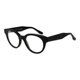 Trussardi Black Unisex Glasses Frame - Stylish Browline Design