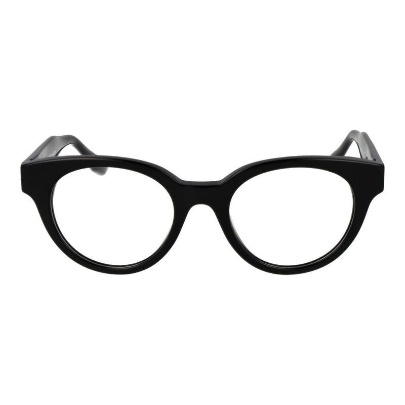 Trussardi Black Unisex Glasses Frame - Stylish Browline Design