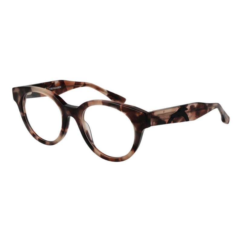 Trussardi Brown Unisex Glasses Frame - Stylish Browline Design