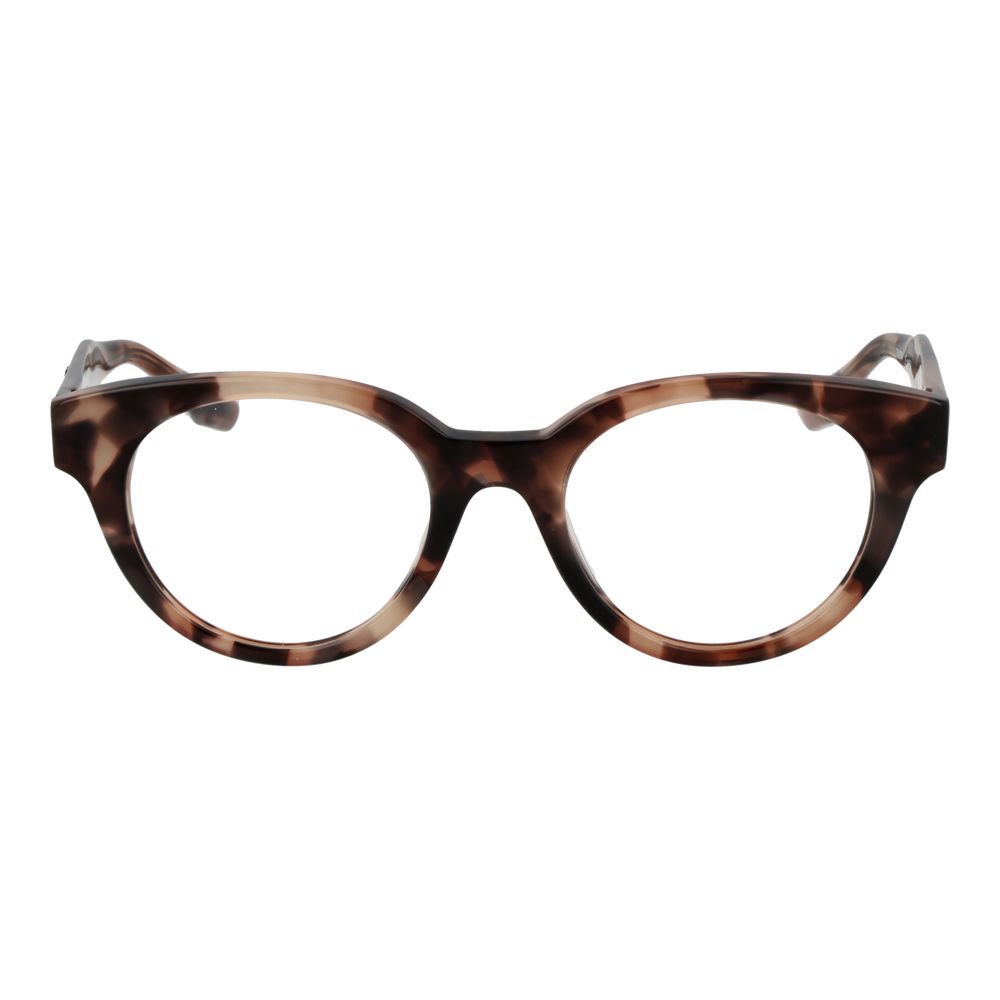 Trussardi Brown Unisex Glasses Frame - Stylish Browline Design