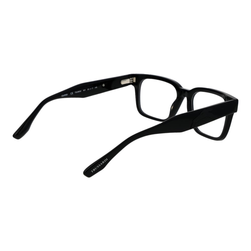 Trussardi Black Unisex Glasses Frame - Élégance et Durabilité