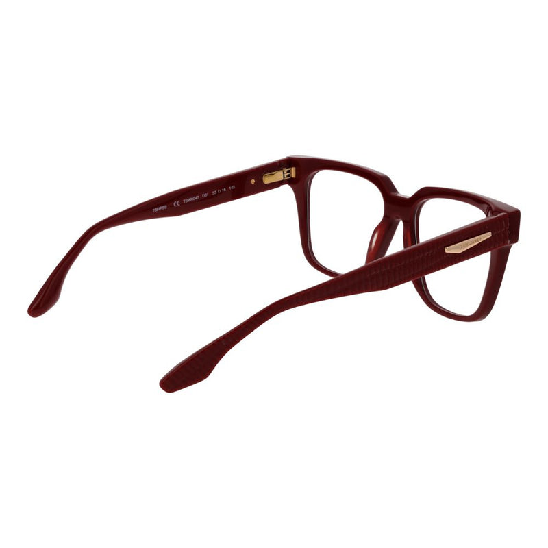 Trussardi Red Women Glasses Frame - Chic Acetate Eyewear