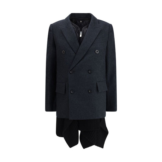Sacai Wool Melton and Wool Knit Jacket