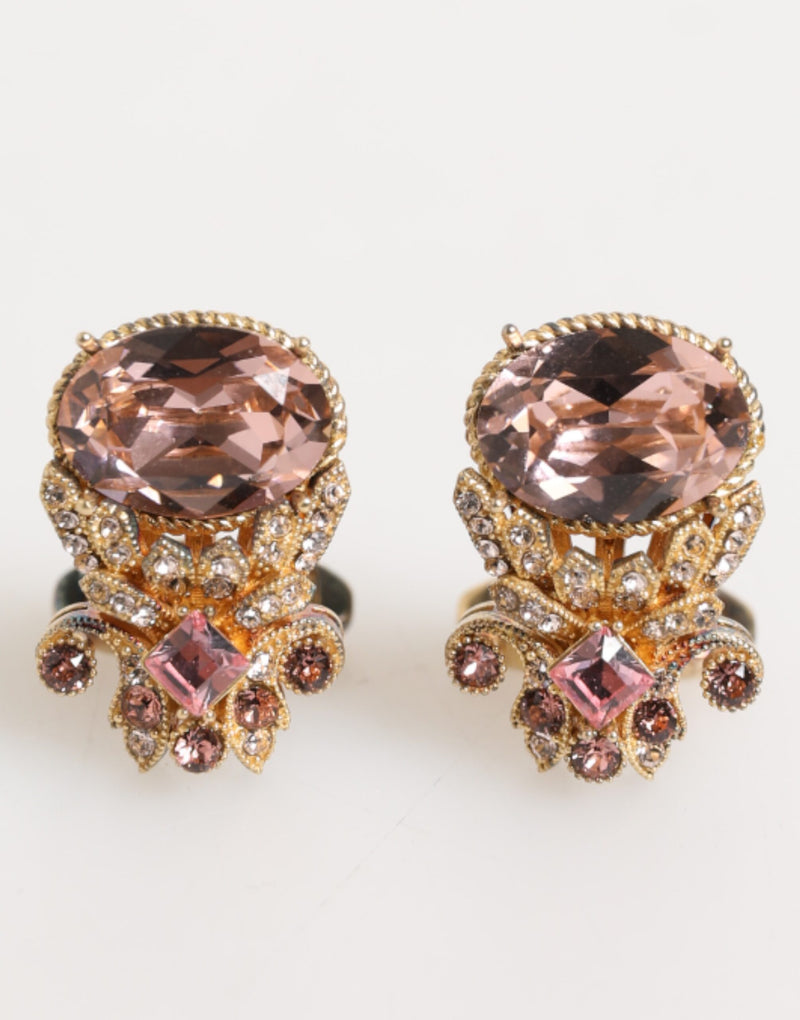 Dolce &amp; Gabbana gouden manchetknopen met kristallen van 925 sterlingzilver