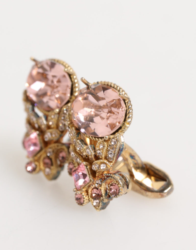 Dolce &amp; Gabbana gouden manchetknopen met kristallen van 925 sterlingzilver