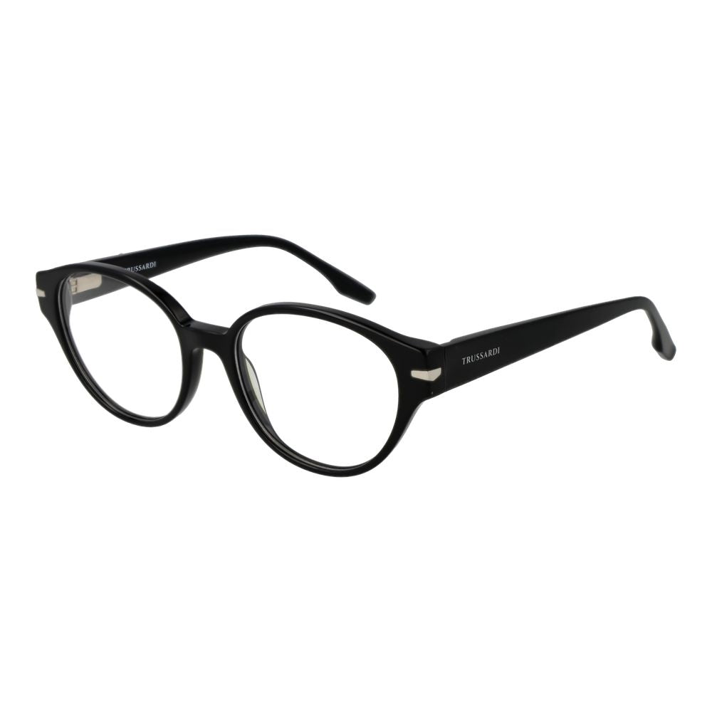 Trussardi Black Women Glasses Frame - Chic Acetate Eyewear