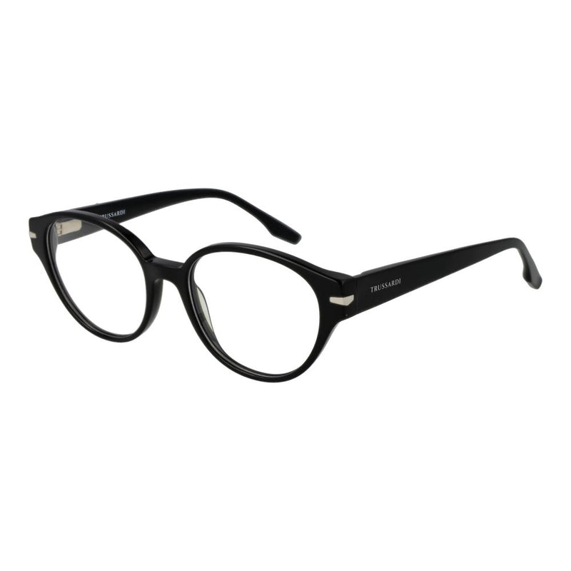 Trussardi Black Women Glasses Frame - Chic Acetate Eyewear