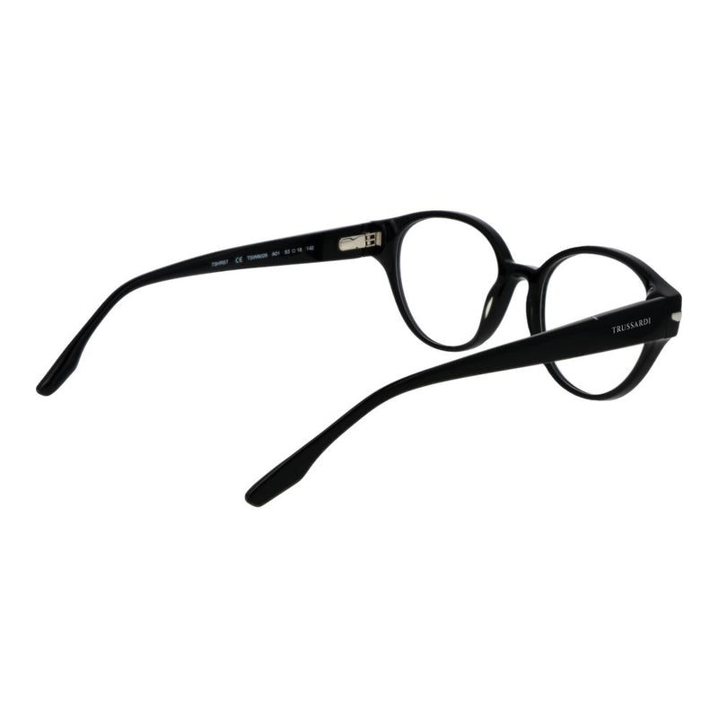 Trussardi Black Women Glasses Frame - Chic Acetate Eyewear
