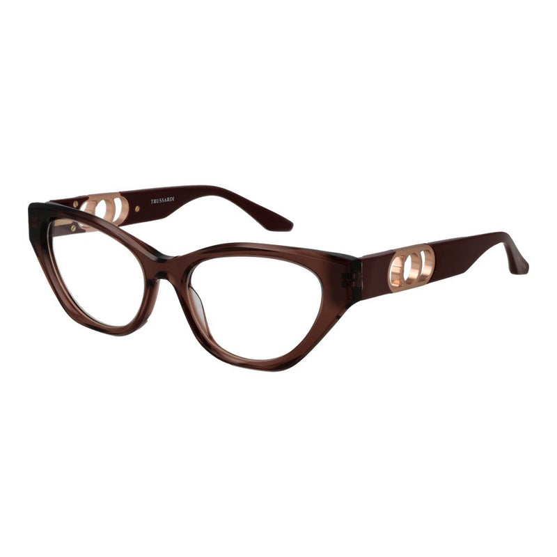 Trussardi Brown Cat Eye Women Glasses Frame - Stylish Eyewear